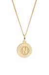 Bracha Initial Medallion Pendant Necklace In Gold - N