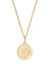 Bracha Initial Medallion Pendant Necklace In Gold - Y