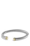 David Yurman Cable Classics Bracelet With Semiprecious Stones & 14k Gold, 5mm In Pearl