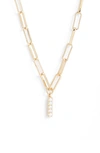 Nadri Pave Initial Pendant Necklace In Gold In Gold - I