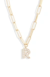Nadri Pavé Initial Pendant Necklace In Gold - R