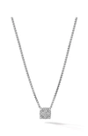 David Yurman Women's Châtelaine Pendant Necklace In Sterling Silver With Full Pavé Diamonds In Diamond