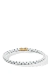 David Yurman 14kt Yellow Gold And White Stainless Steel Dy Bel Aire Chain Bracelet In Alternative Material
