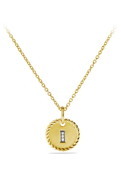 David Yurman Cable Collectibles Initial Pendant With Diamonds