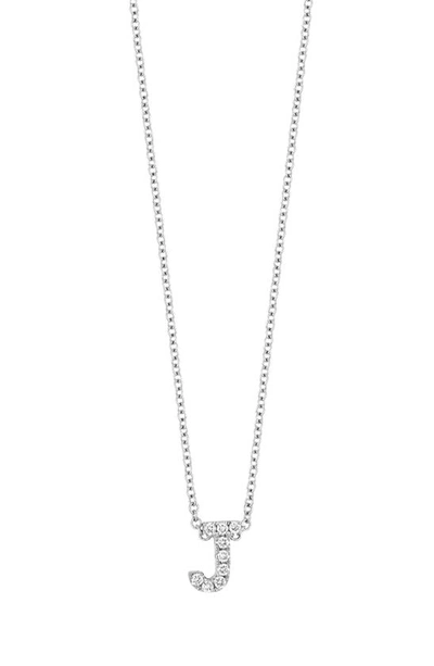 Bony Levy 18k Gold Pavé Diamond Initial Pendant Necklace In White Gold - J