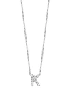 Bony Levy 18k Gold Pavé Diamond Initial Pendant Necklace In White Gold - K