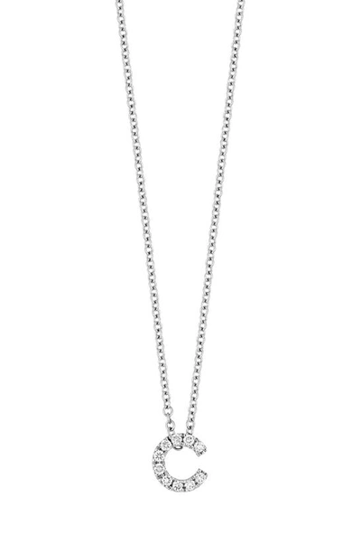 Bony Levy 18k Gold Pavé Diamond Initial Pendant Necklace In White Gold - C