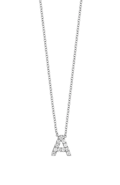 Bony Levy 18k Gold Pavé Diamond Initial Pendant Necklace In White Gold - A