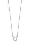 Bony Levy 18k Gold Pavé Diamond Initial Pendant Necklace In White Gold - U