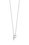 Bony Levy 18k Gold Pavé Diamond Initial Pendant Necklace In White Gold - F