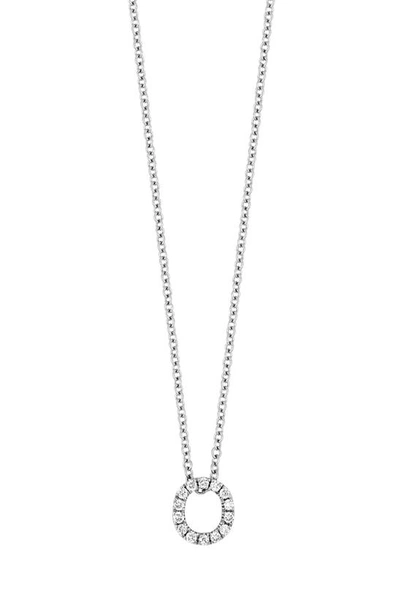 Bony Levy 18k Gold Pavé Diamond Initial Pendant Necklace In White Gold - O
