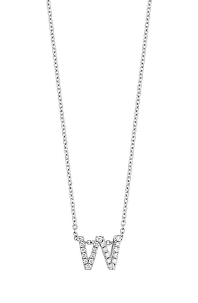 Bony Levy 18k Gold Pavé Diamond Initial Pendant Necklace In White Gold - W
