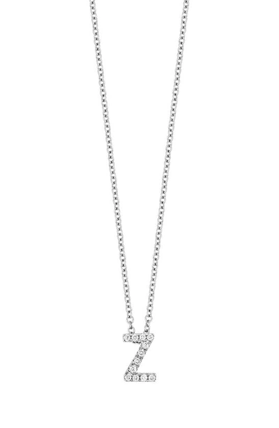 Bony Levy 18k Gold Pavé Diamond Initial Pendant Necklace In White Gold - Z