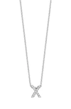 Bony Levy 18k Gold Pavé Diamond Initial Pendant Necklace In White Gold - X