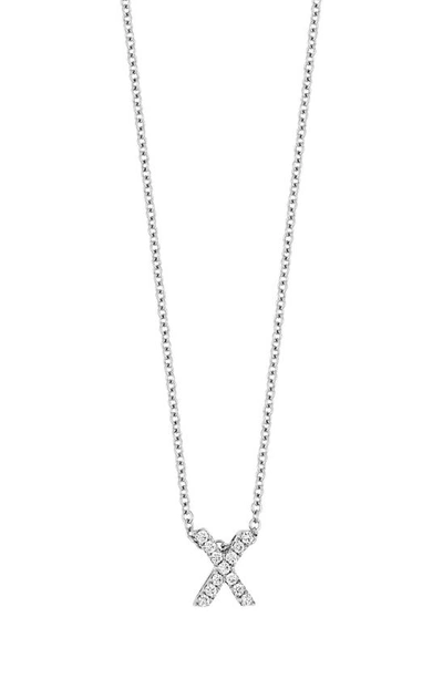 Bony Levy 18k Gold Pavé Diamond Initial Pendant Necklace In White Gold - X