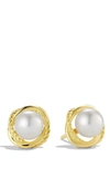 DAVID YURMAN INFINITY EARRINGS WITH PEARLS,E09280 88BPE