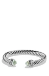 David Yurman Crossover Bracelet With Diamonds In Prasiolite