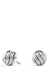 David Yurman Sculpted Cable Stud Earrings In Sterling Silver In Silver