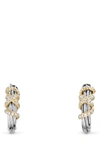 DAVID YURMAN HELENA SMALL HOOP EARRINGS WITH DIAMONDS & 18K GOLD,E13167DS8ADI
