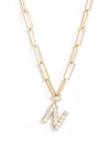 Nadri Pavé Initial Pendant Necklace In Gold - N