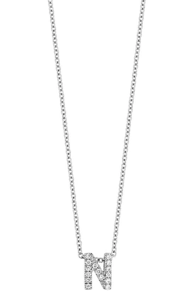 Bony Levy 18k Gold Pavé Diamond Initial Pendant Necklace In White Gold - N