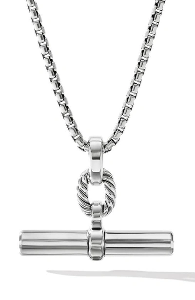 David Yurman Sterling Silver Lexington Barrel Pendant