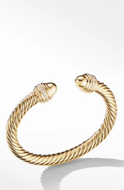 David Yurman Women's Classic Cablespira Bracelet In 18k Yellow Gold In Gold Dome