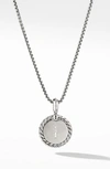 David Yurman Initial Charm Necklace With Diamonds In Silver/ Diamond-i