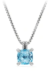 DAVID YURMAN CHÂTELAINE PENDANT NECKLACE WITH SEMIPRECIOUS STONE & DIAMONDS,N12643DSSABTDI18