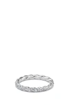 David Yurman 2.7mm Paveflex Ring With Diamonds In White Gold/ Diamond