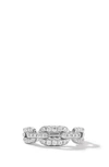 David Yurman 18kt White Gold Stax Chain Link Diamond Ring In White Gold
