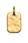 Monica Vinader Havana Mini 18ct Yellow Gold-plated Vermeil Sterling-silver Id Charm In Yellow Gold