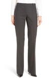 Hugo Boss Tulea Fundamental Flare Pants In Charcoal