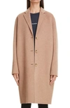 Acne Studios Double Wool Coat In Camel Melange