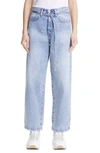 Acne Studios 1991 Toj Rigid Wide Leg Jeans In Light Blue