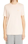 Acne Studios Ellison Face Unisex T-shirt In Powder Pink
