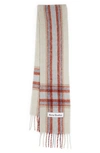 Acne Studios Tartan Check Alpaca-blend Scarf In Light Grey