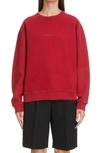 Acne Studios Fierre Logo Sweatshirt In Cherry Red