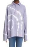 ACNE STUDIOS EPOLA TIE DYE OVERSIZE LONG SLEEVE POLO,AL0229-