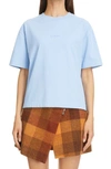 Acne Studios Logo Graphic Cotton Tee In Sky Blue