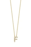 Bony Levy 18k Gold Pavé Diamond Initial Pendant Necklace In Yellow Gold - F