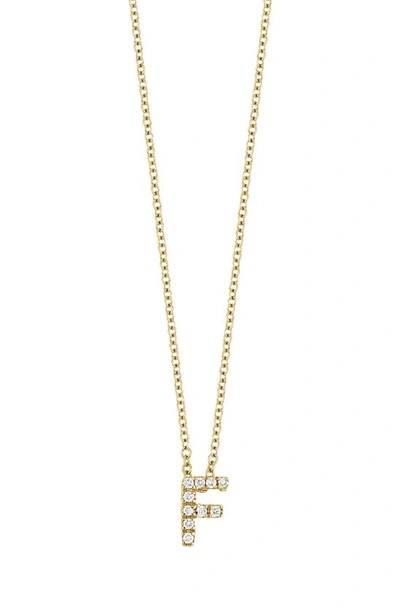 Bony Levy 18k Gold Pavé Diamond Initial Pendant Necklace In Yellow Gold - F