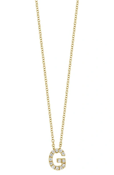 Bony Levy 18k Gold Pavé Diamond Initial Pendant Necklace In Yellow Gold - G