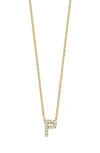 Bony Levy 18k Gold Pavé Diamond Initial Pendant Necklace In Yellow Gold - P