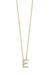 Bony Levy 18k Gold Pavé Diamond Initial Pendant Necklace In Yellow Gold - E