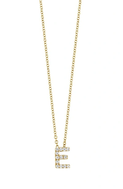 Bony Levy 18k Gold Pavé Diamond Initial Pendant Necklace In Yellow Gold - E