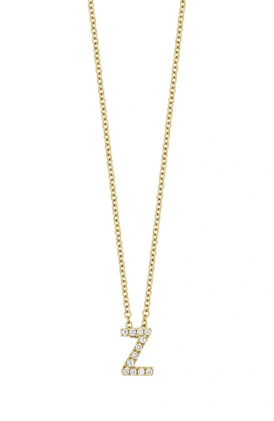 Bony Levy 18k Gold Pavé Diamond Initial Pendant Necklace In Yellow Gold - Z