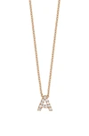 Bony Levy 18k Gold Pavé Diamond Initial Pendant Necklace In Rose Gold - A