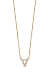 Bony Levy 18k Gold Pavé Diamond Initial Pendant Necklace In Rose Gold - V