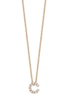 Bony Levy 18k Gold Pavé Diamond Initial Pendant Necklace In Rose Gold - C